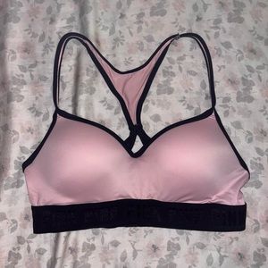 Victoria’s Secret padded sports bra in light pink